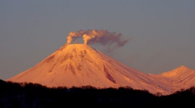 Bild eines Vulkans auf Kamtschatka